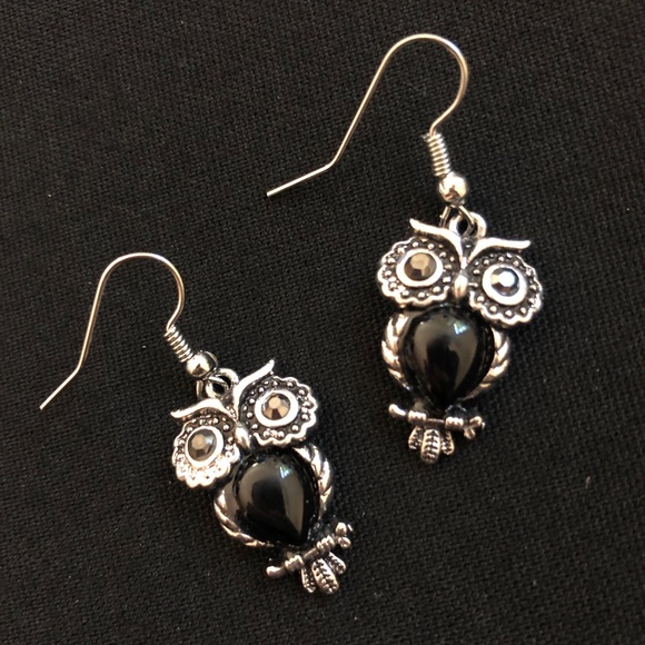 Night owl jewelry set matching necklace bracelet earrings - Picture 3 of 11